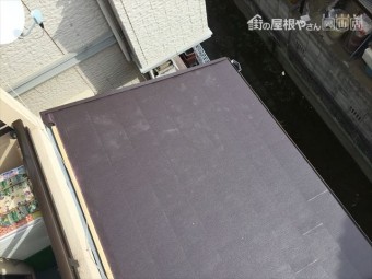 岡山市北区 軽量ガルバリウム鋼板横葺きのスーパーガルテクトの工事