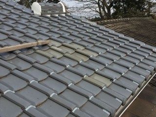 岡山市南区 屋根修繕 瓦止めラバーロック工法