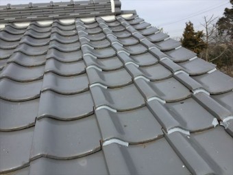 岡山市南区 1階の瓦止めラバーロック工法