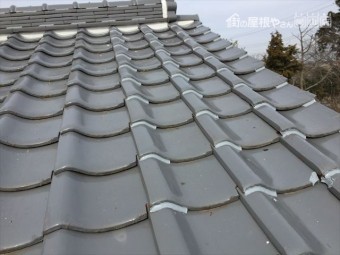 岡山市南区 1階の瓦止めラバーロック工法