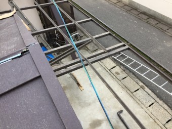 岡山市北区 カーポートの部材復旧