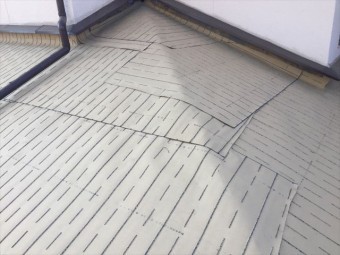 岡山市南区 下葺き材防水紙ルーフィング施工