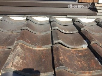 赤穂郡上郡町 瓦のズレです