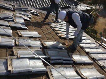 岡山市中区 瓦葺き替え工事