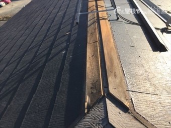 岡山市中区 屋根リフォーム工事 カバー工法 棟板金の下地
