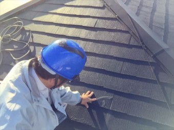 岡山市中区 屋根リフォーム工事 カバー工法 屋根点検