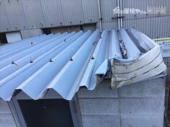 倉敷市 板金屋根修理