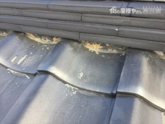 岡山市南区 漆喰入れ替えの工事 工事前