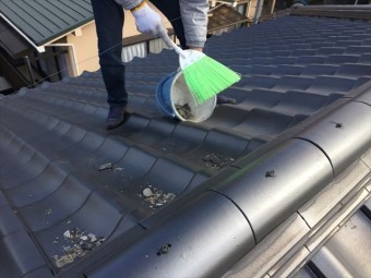 岡山市南区 漆喰入れ替えの工事 工事前