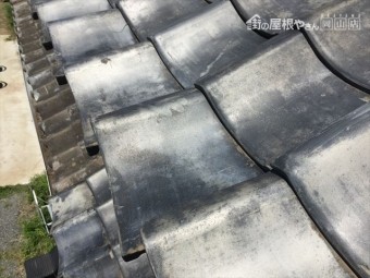 吉備中央町軒瓦欠落 瓦ずれ