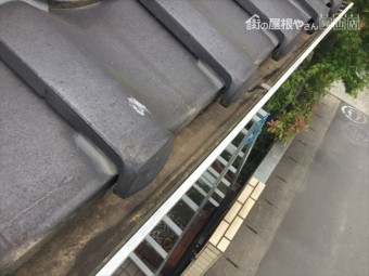 倉敷市で雨どい掃除