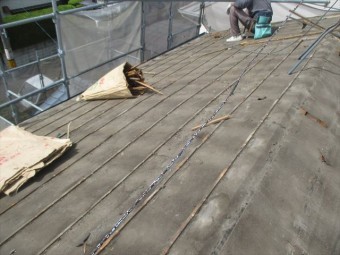 岡山市南区 屋根工事 屋根リフォーム 雨漏り修理 雨漏りあと