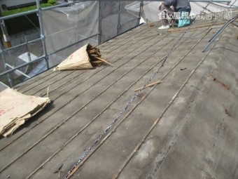 岡山市南区 屋根工事 屋根リフォーム 雨漏り修理 雨漏りあと