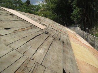 岡山県久米南町 屋根工事 屋根リフォーム 5.5ベニヤ張り
