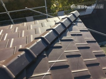 岡山市南区 2階の隅棟 強力棟で施工