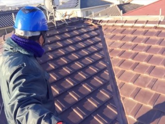 岡山市南区 2階の隅棟 強力棟の確認
