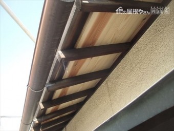 岡山市南区 屋根工事 屋根リフォーム 化粧野地板張替