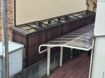 岡山南区 屋根工事 屋根足場設置