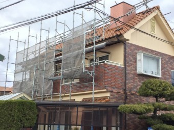 岡山市南区 屋根工事 棟積み直し工事 足場解体