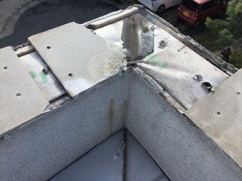 岡山市南区で台風で板金が飛んだ