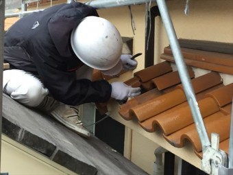 岡山市南区 屋根工事 瓦差し替
