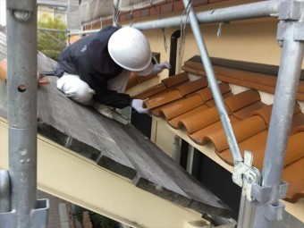 岡山市南区 屋根工事 瓦差し替