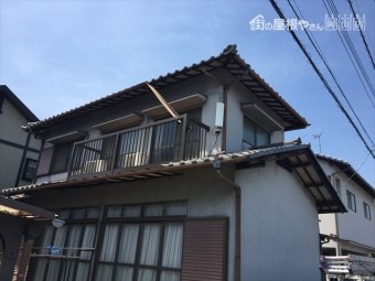 岡山市南区雨樋垂れ下がり