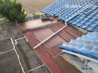 岡山市南区 陸屋根の雨漏り点検