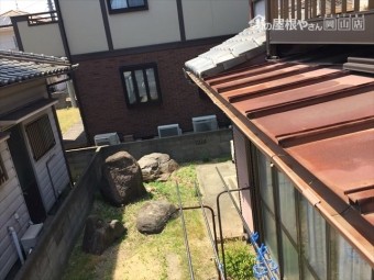岡山市南区雨樋点検