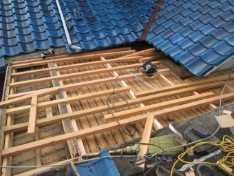 岡山市南 雨漏り修理 板金の屋根