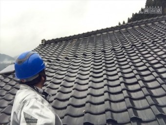 鏡野町 屋根工事 雨漏り修理 点検の模様