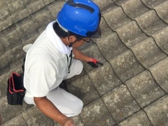 岡山市南区で雨漏り修理 2階建ての切妻のお宅でした