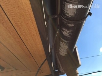 岡山市南区 軒樋撤去前