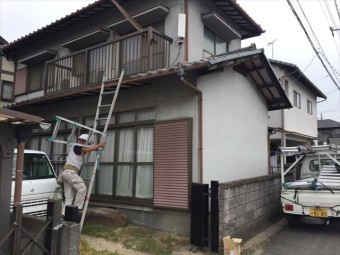 岡山市南区で雨樋の修理