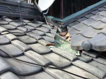 玉野市 雨漏り修理 谷取り換え