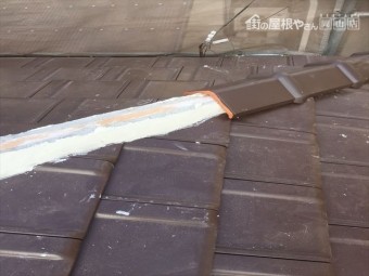 岡山市南区 強力棟南蛮漆喰シルガードを使用