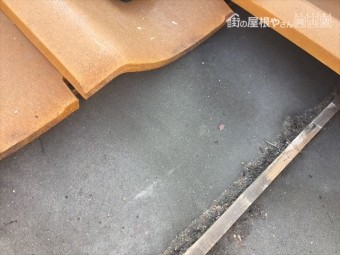 岡山市南区 雨漏り修理 防水紙の劣化