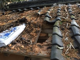 井原市 屋根工事 雨漏り修理 瓦撤去