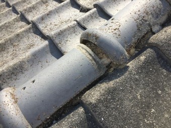 岡山市中区 屋根修理瓦がズレています。