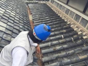 岡山市東区 谷板金の点検