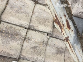岡山市南区 谷板金錆