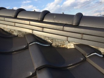 岡山市南区 雨漏り修理 瓦屋根点検 漆喰劣化