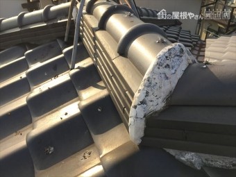 岡山市南区 雨漏り修理 瓦屋根点検 漆喰劣化