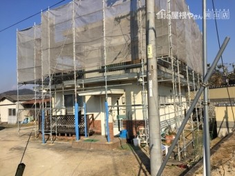 岡山市北区 ネットを張り完成です。