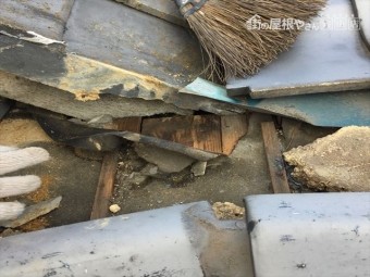 岡山市北区で台風 雨漏り修理 熨斗解体組み立て