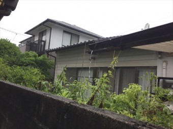 岡山市南区で雨樋点検。