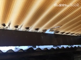 岡山市中区 カーポートの波板が飛んだ