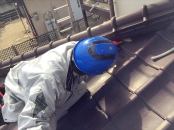 赤磐市 屋根瓦点検 屋根瓦葺き替え工事