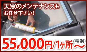 天窓のメンテナンスもお任せ下さい!1ヶ所55000円~