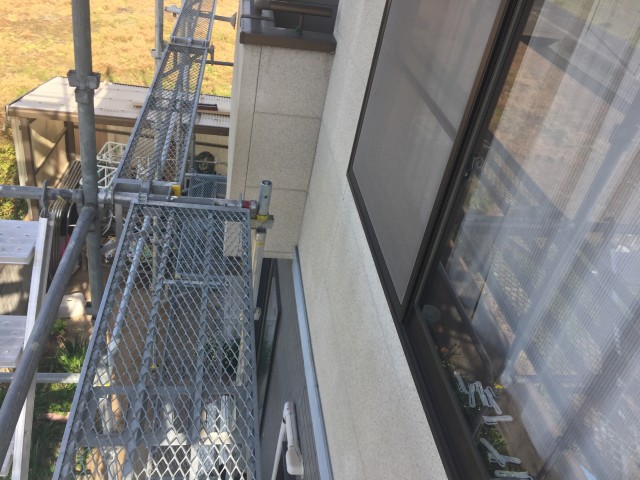 カラーベスト 寄棟屋根棟板金 足場解体